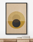 IDEA4WALL Framed Canvas Print Wall Art Sage Green Mid - Century Modern Color Blocks Abstract Shapes Illustrations Modern Art Decorative Minimalist Relax/Cozy Multicolor for Bedroom - 16"x24" Black - From Where - 
