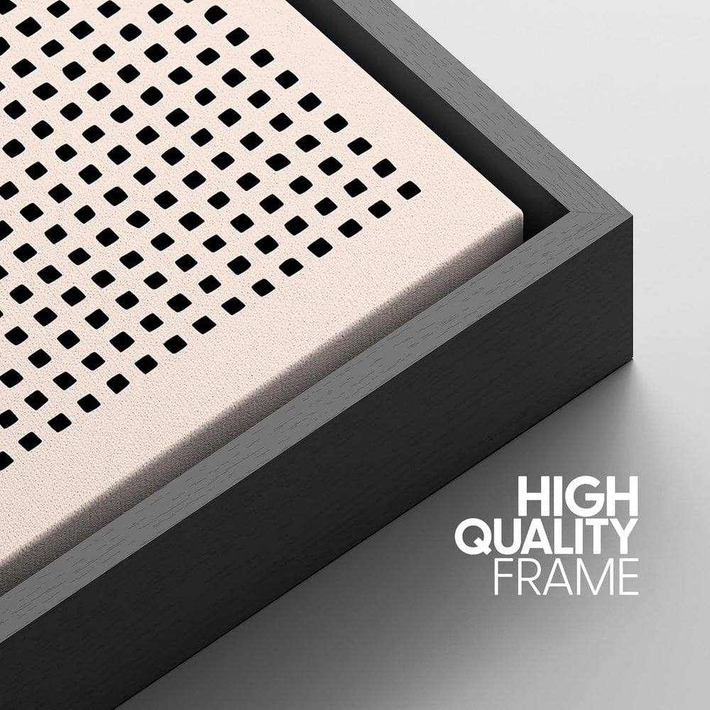 IDEA4WALL Framed Canvas Print Wall Art Sage Green Mid - Century Modern Color Blocks Abstract Shapes Illustrations Modern Art Decorative Minimalist Relax/Cozy Multicolor for Bedroom - 16"x24" Black - From Where - 