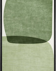 IDEA4WALL Framed Canvas Print Wall Art Sage Green Mid - Century Modern Color Blocks Abstract Shapes Illustrations Modern Art Decorative Minimalist Relax/Cozy Multicolor for Bedroom - 16"x24" Black - From Where - 