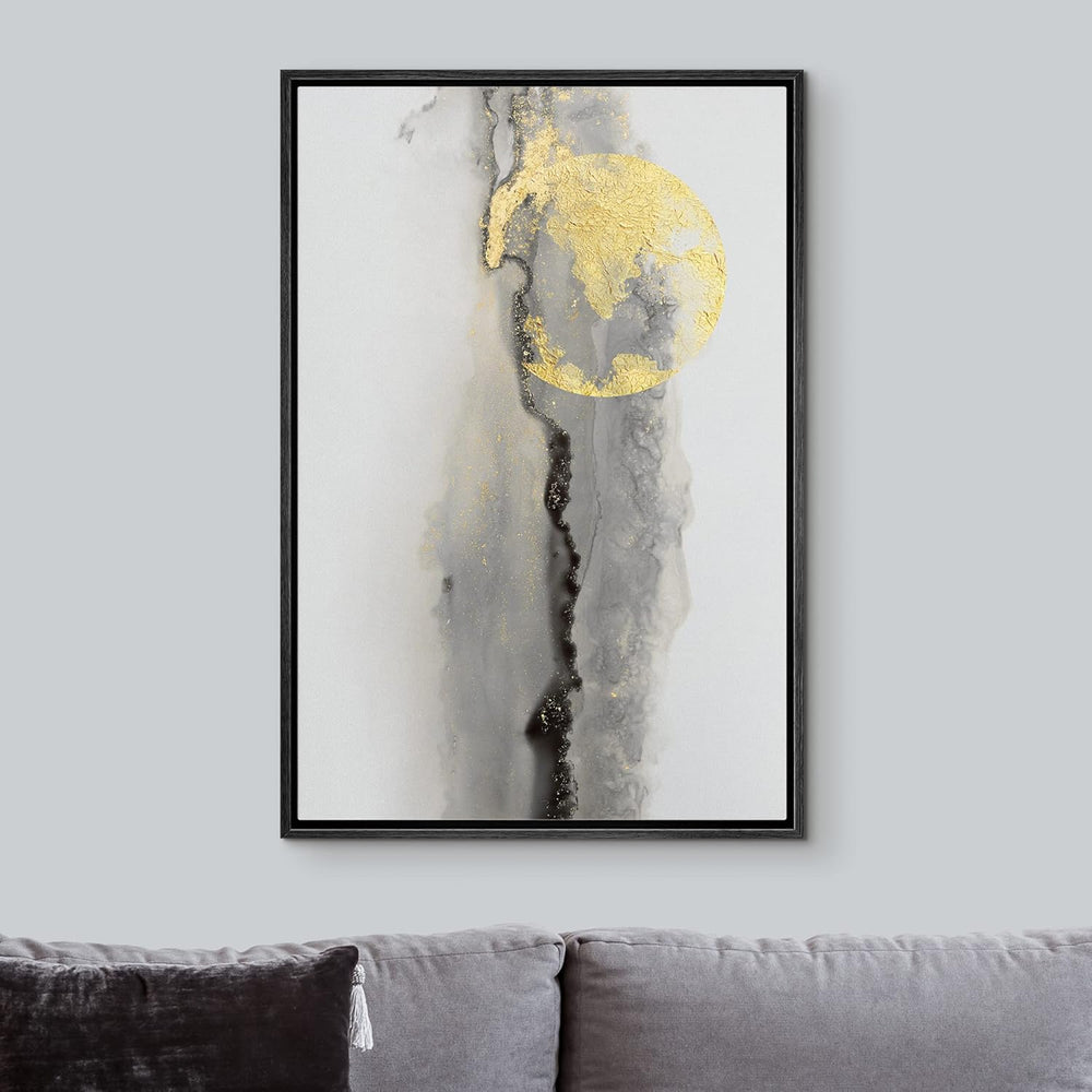 IDEA4WALL Framed Canvas Print Wall Art Sage Green Mid - Century Modern Color Blocks Abstract Shapes Illustrations Modern Art Decorative Minimalist Relax/Cozy Multicolor for Bedroom - 16"x24" Black - From Where - 