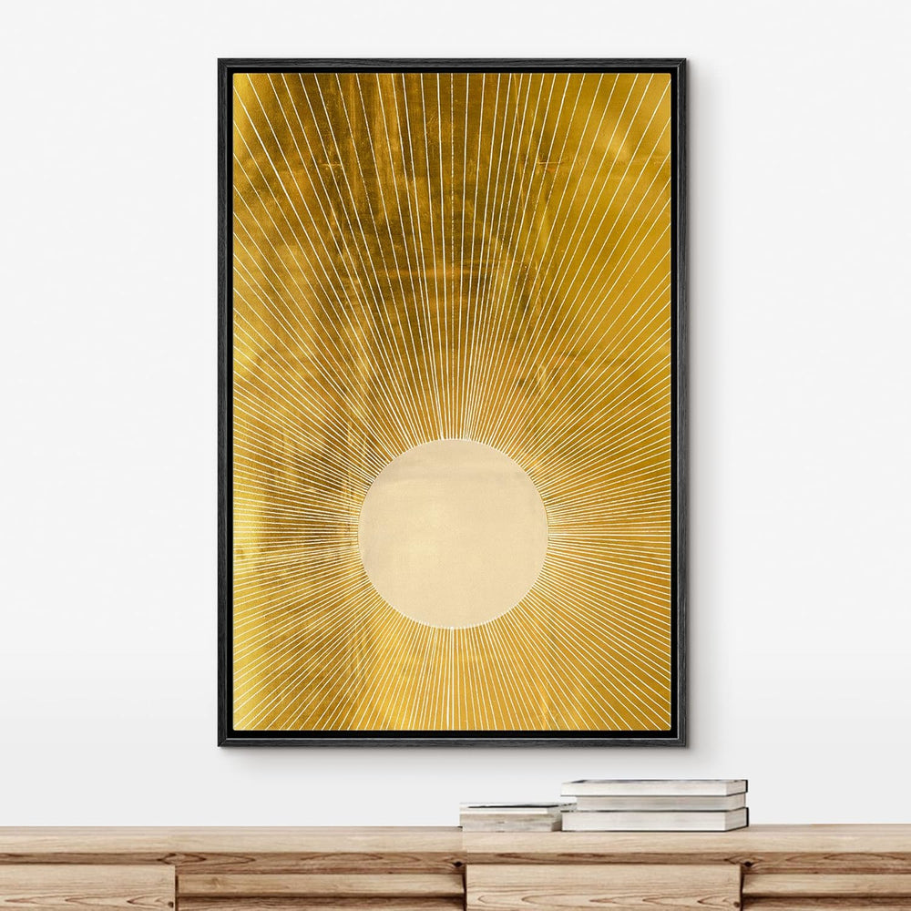 IDEA4WALL Framed Canvas Print Wall Art Sage Green Mid - Century Modern Color Blocks Abstract Shapes Illustrations Modern Art Decorative Minimalist Relax/Cozy Multicolor for Bedroom - 16"x24" Black - From Where - 