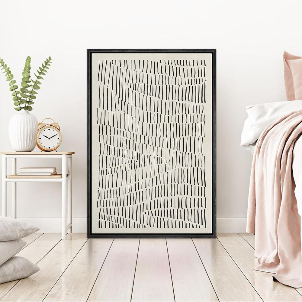 IDEA4WALL Framed Canvas Print Wall Art Sage Green Mid - Century Modern Color Blocks Abstract Shapes Illustrations Modern Art Decorative Minimalist Relax/Cozy Multicolor for Bedroom - 16"x24" Black - From Where - 