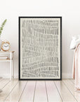 IDEA4WALL Framed Canvas Print Wall Art Sage Green Mid - Century Modern Color Blocks Abstract Shapes Illustrations Modern Art Decorative Minimalist Relax/Cozy Multicolor for Bedroom - 16"x24" Black - From Where - 