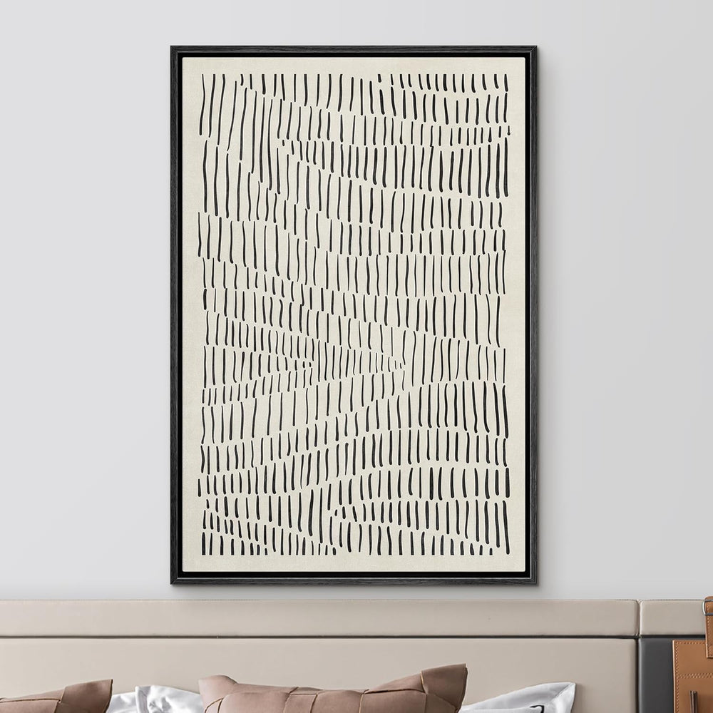 IDEA4WALL Framed Canvas Print Wall Art Sage Green Mid - Century Modern Color Blocks Abstract Shapes Illustrations Modern Art Decorative Minimalist Relax/Cozy Multicolor for Bedroom - 16"x24" Black - From Where - 