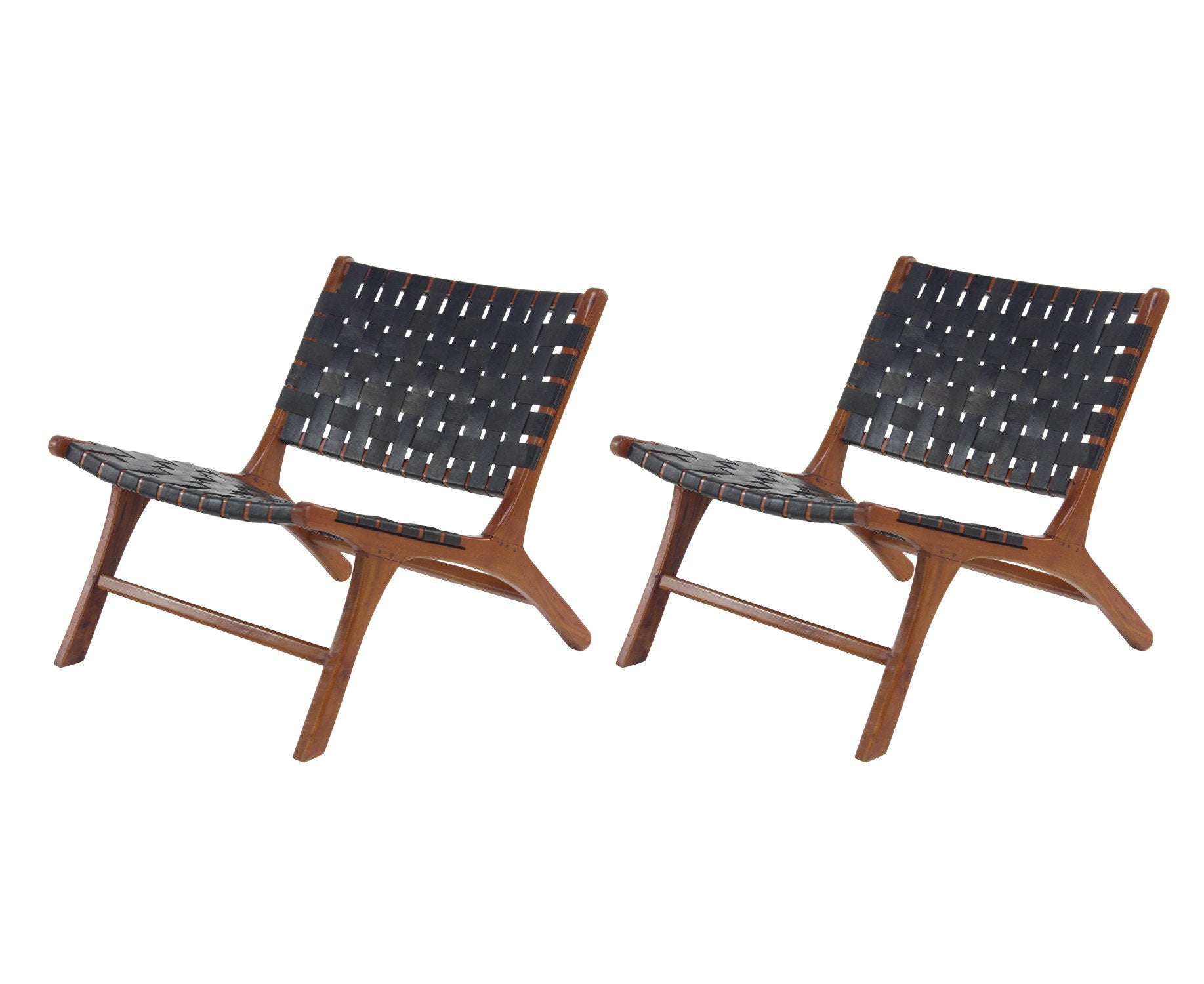 Idina Leather Accent Chair (Set of 2) - From Where - 