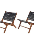 Idina Leather Accent Chair (Set of 2) - From Where - 