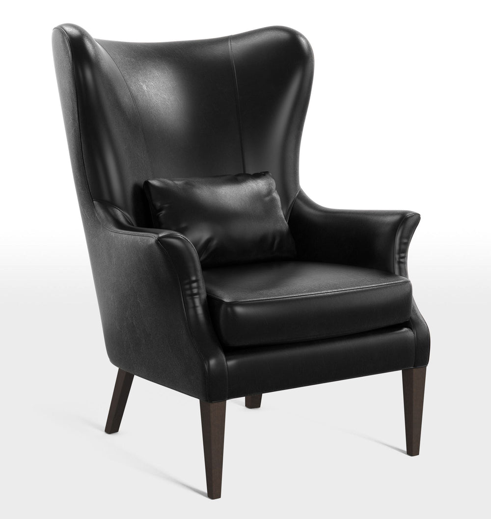 Clinton Modern Wingback Leather Chair