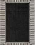 Striped Border Indoor/Outdoor Flatweave Rug