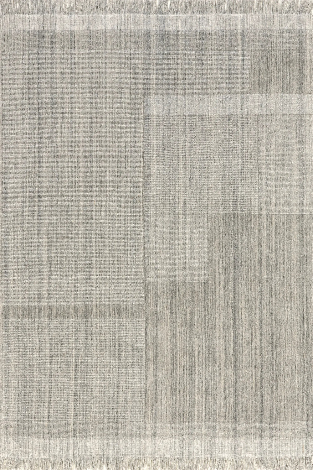 Mozai Fringed Wool-Blend Rug