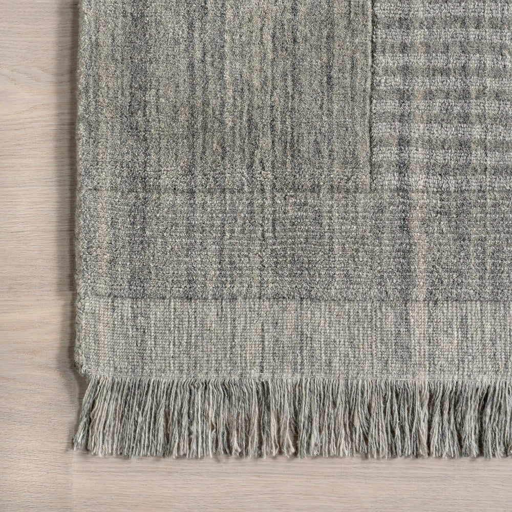 Mozai Fringed Wool-Blend Rug