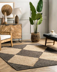 Jute Harlequin Trellis Rug