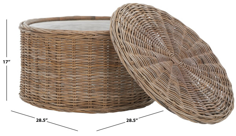 Jesse Wicker Storage Coffee Table