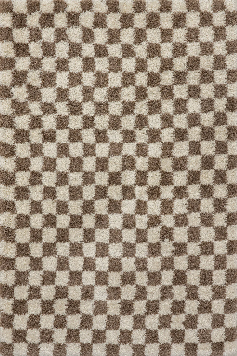 Bettie Retro Checkered Shag Rug