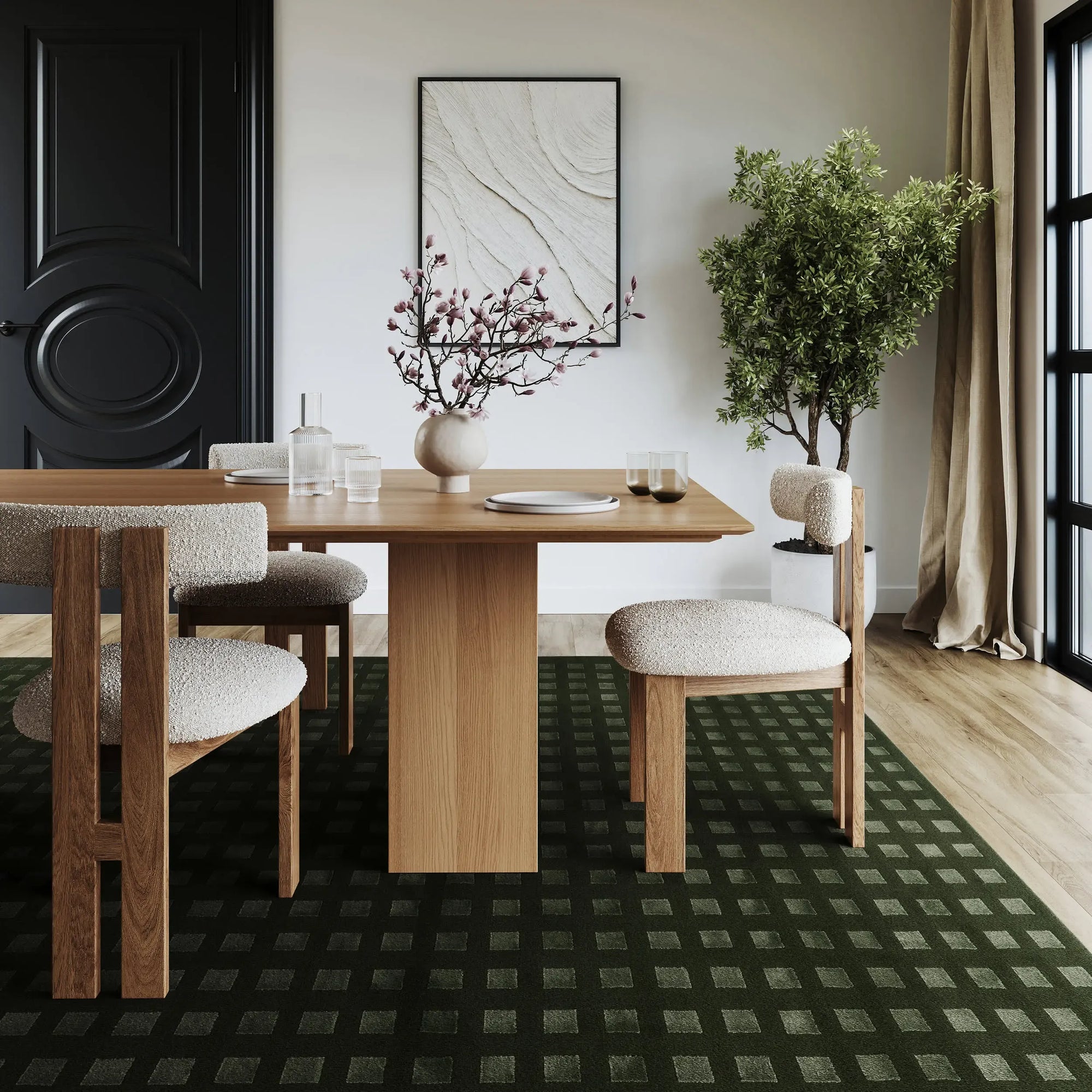 Lambertville Plush Textured Washable Rug