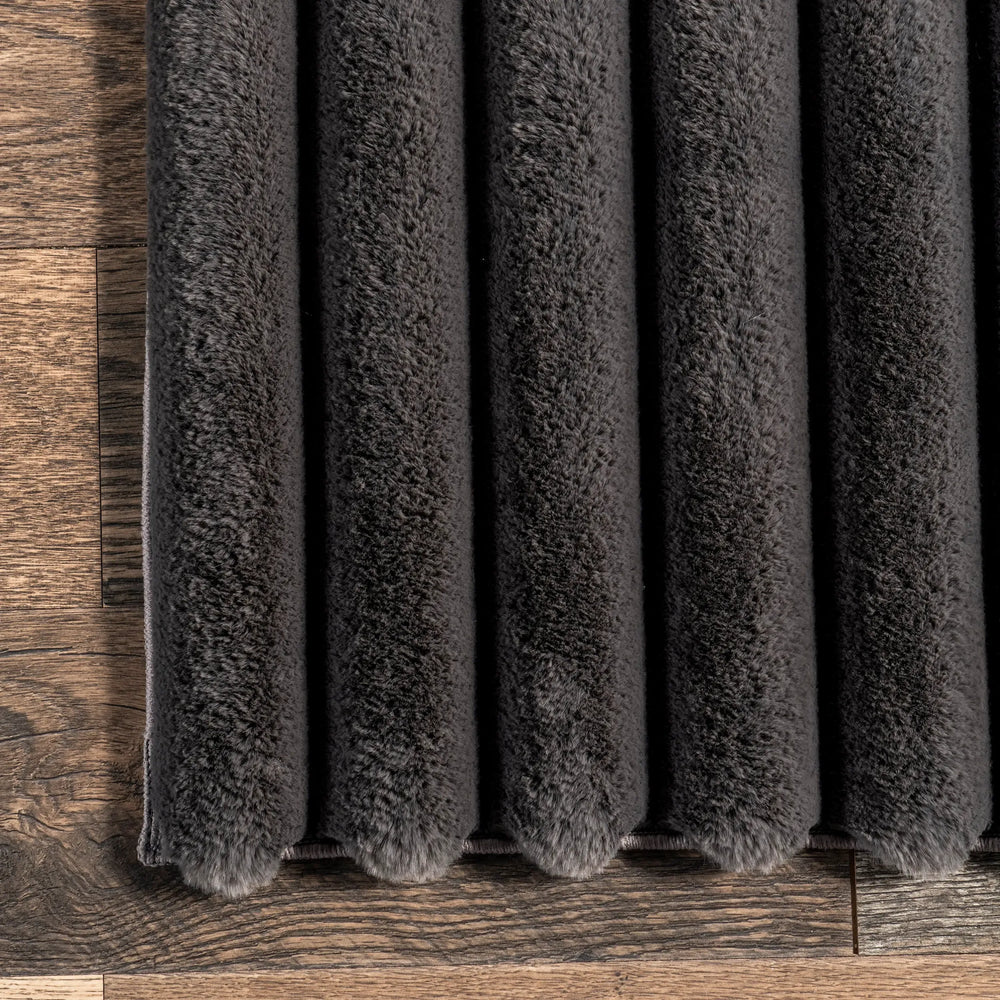 Kris Striped Plush Cloud Washable Rug