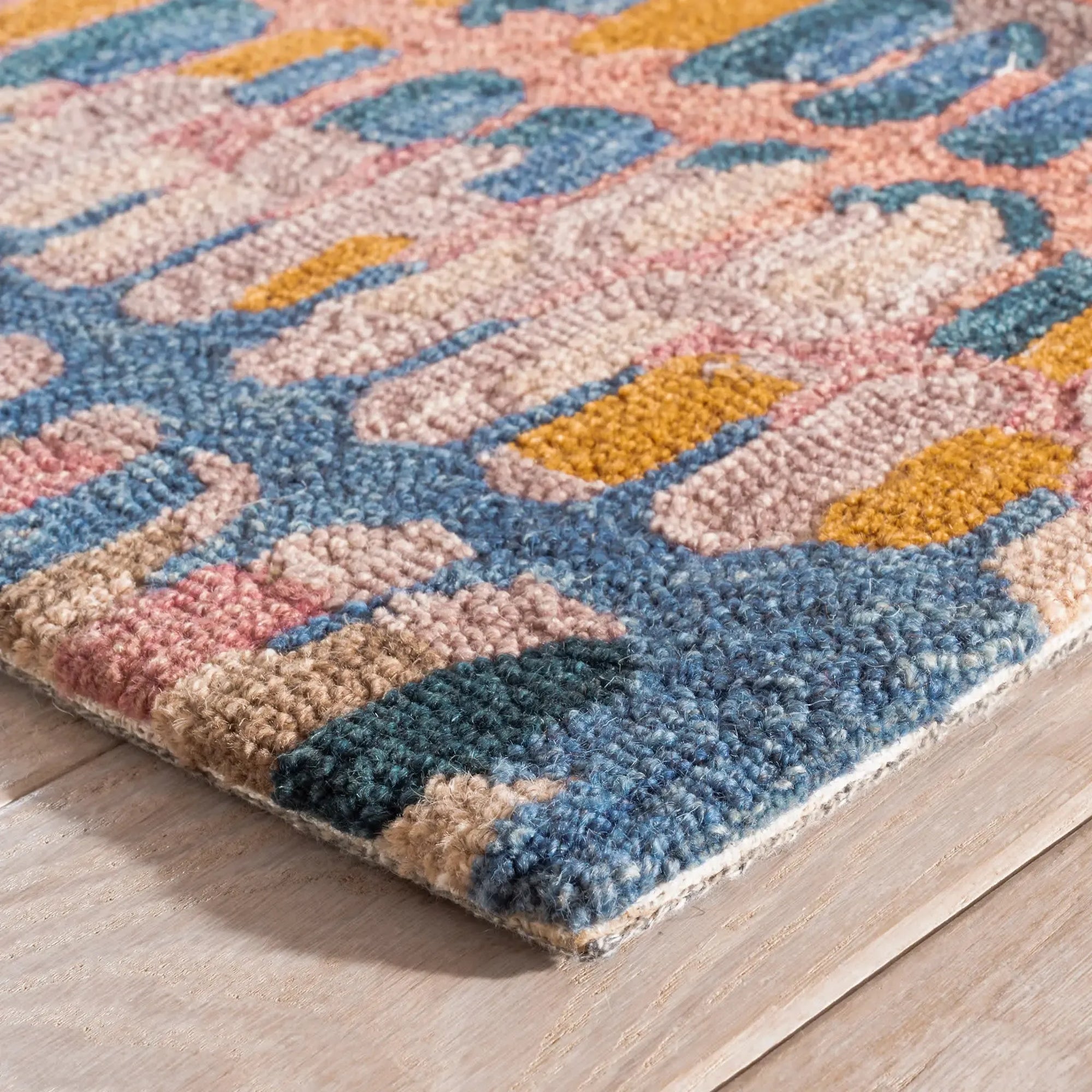 Paint Chip Hand Micro Hooked Wool Rug