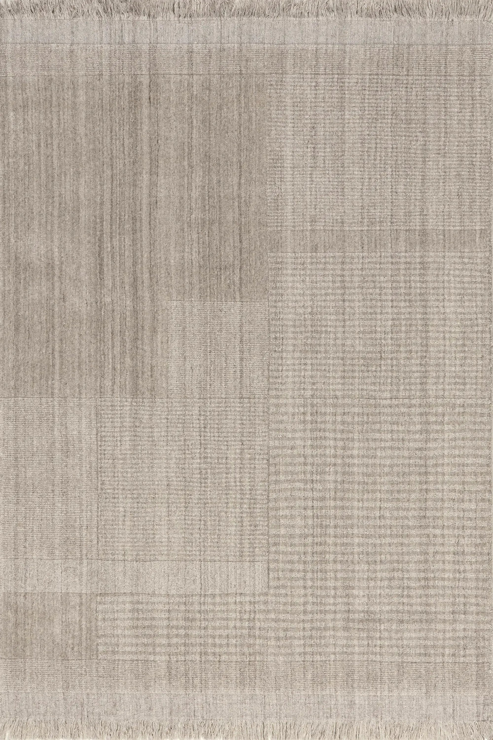Mozai Fringed Wool-Blend Rug