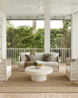 Striped Border Indoor/Outdoor Flatweave Rug