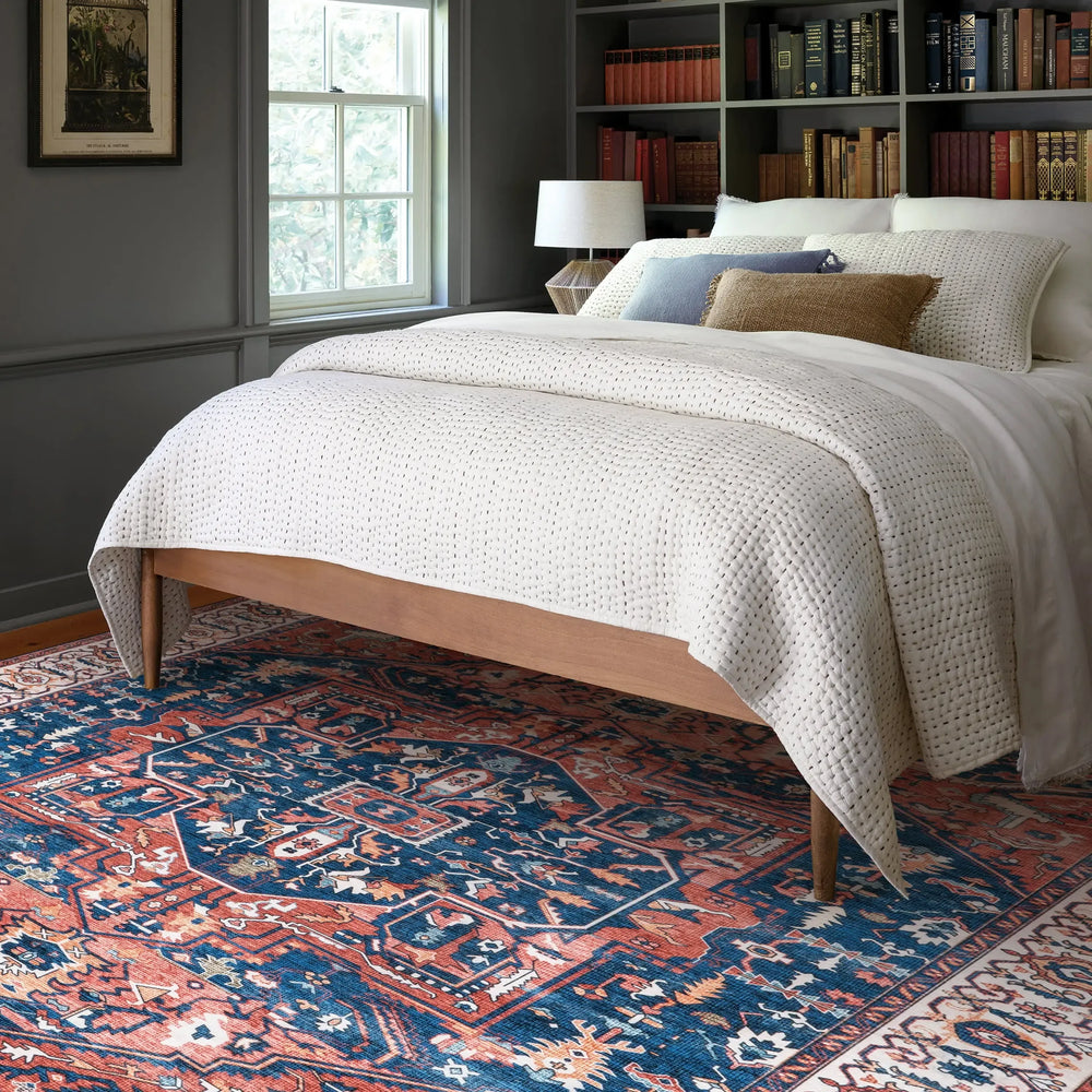 Atrium Medallion Spill Proof Washable Rug