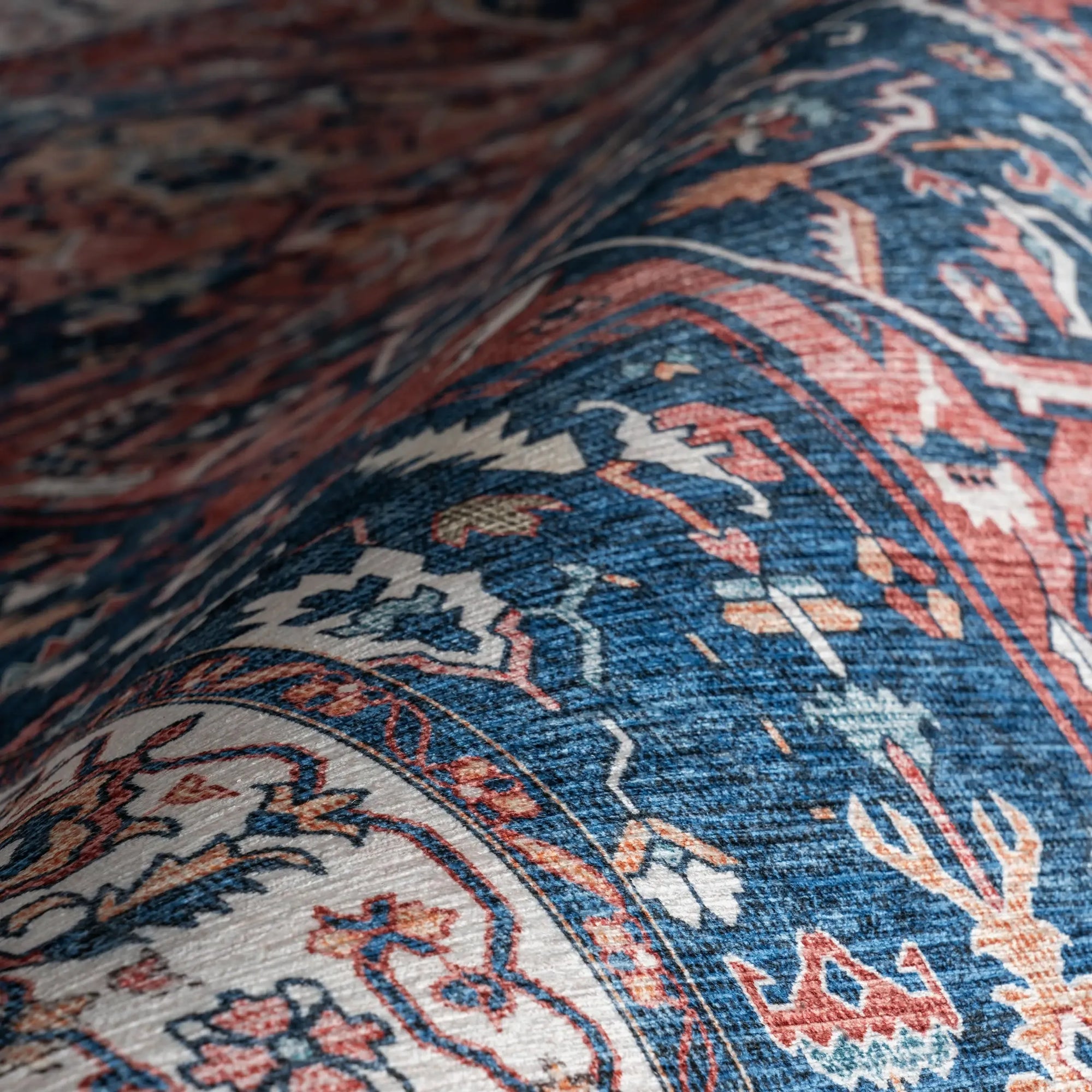 Atrium Medallion Spill Proof Washable Rug