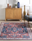 Atrium Medallion Spill Proof Washable Rug
