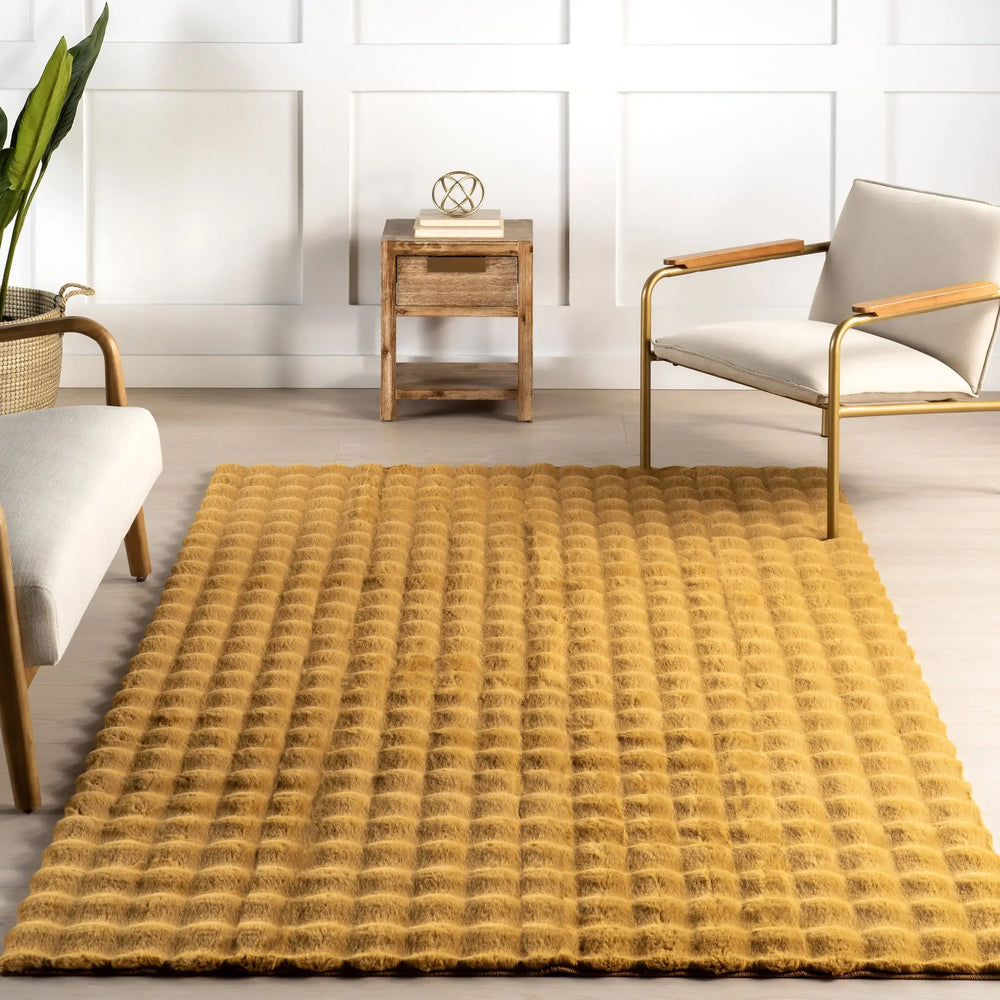 Ivana Checkered Plush Cloud Washable Rug