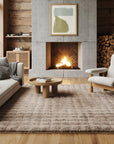 Ivana Checkered Plush Cloud Washable Rug