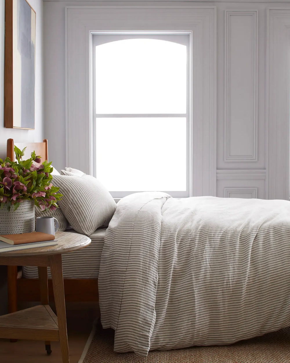 European Linen Stripe Duvet Cover