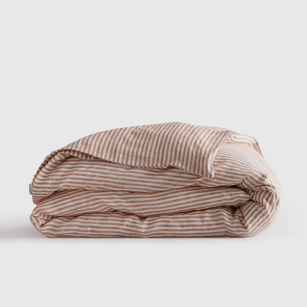 European Linen Stripe Duvet Cover
