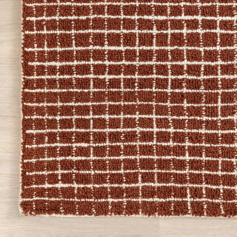 Melrose Chestnut Checked Rug