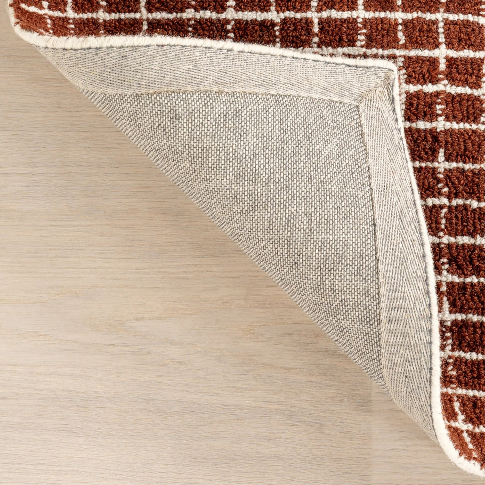 Melrose Chestnut Checked Rug