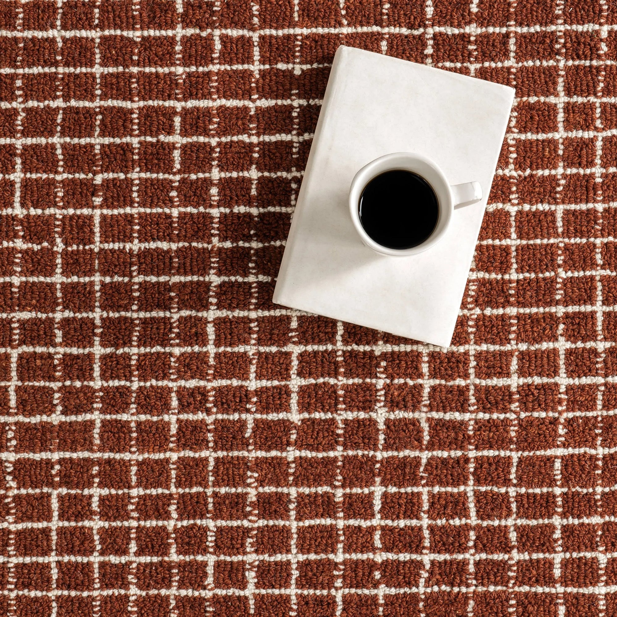 Melrose Chestnut Checked Rug