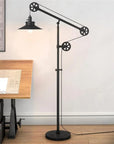 Industrial Pulley Floor Lamp