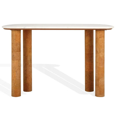 Marilynn Cork Console Table with Marble Top