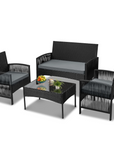 Segmart 4-Piece Wicker Rattan Patio Set