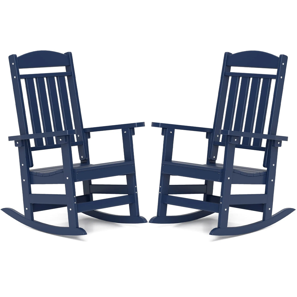 Patio Slat Rocking Chair (Set of 2)