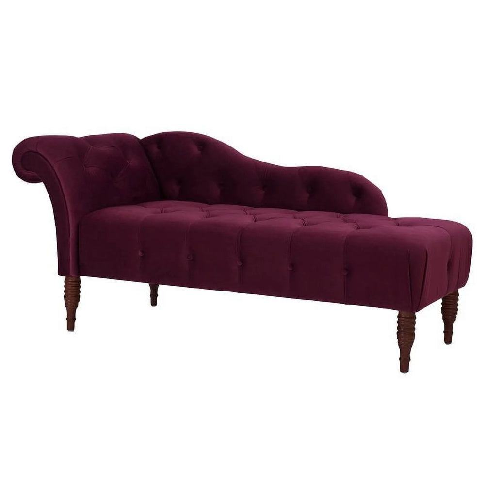 Samuel Tufted Roll Arm Chaise Lounge