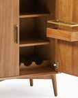 Mid-Century Tall Bar Cabinet (32")
