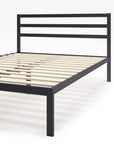 Mia Metal Platform Bed Frame with Headboard