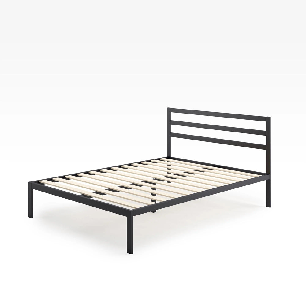 Mia Metal Platform Bed Frame with Headboard