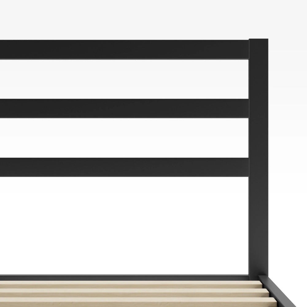 Mia Metal Platform Bed Frame with Headboard