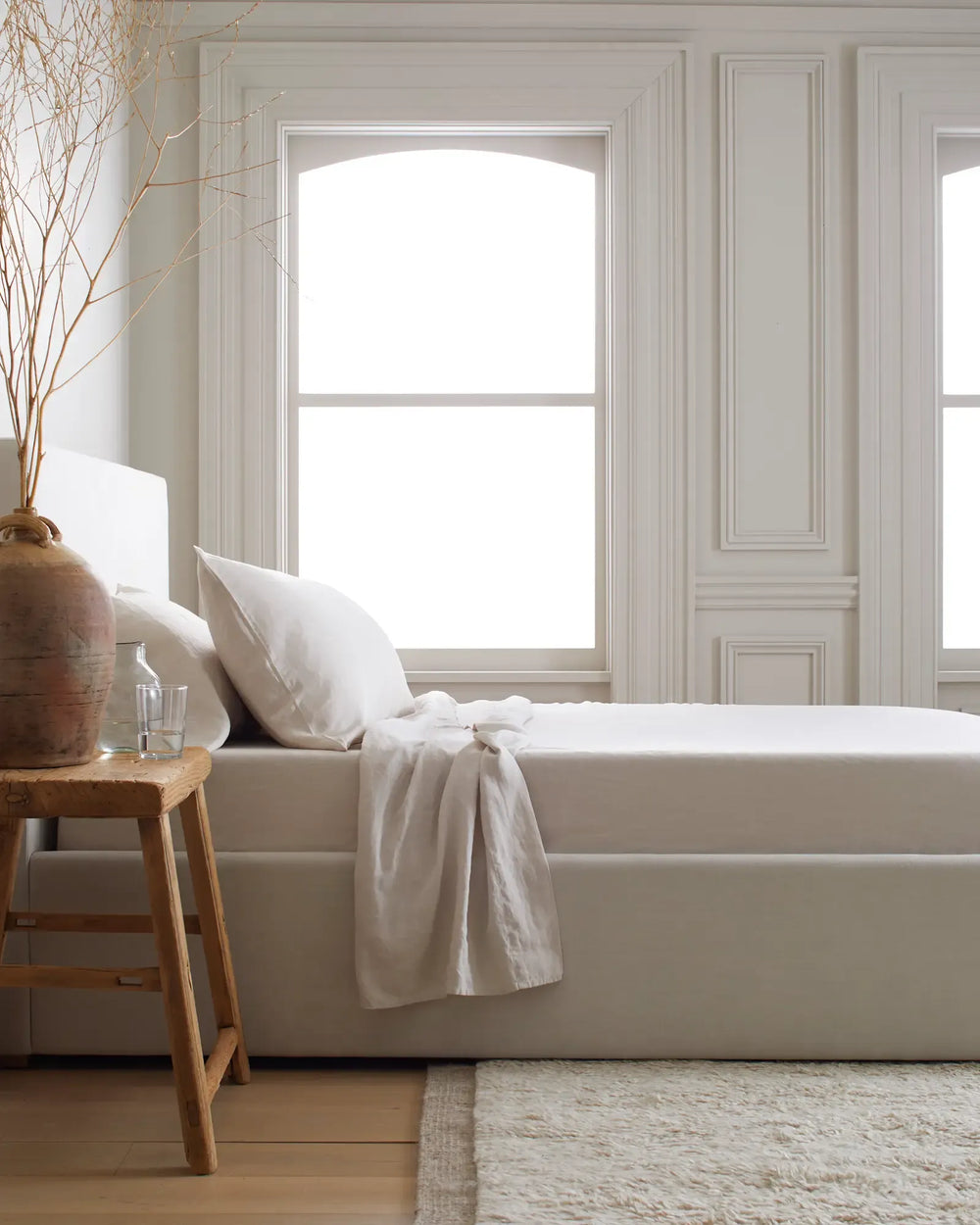 European Linen Sheet Set with Flat Sheet