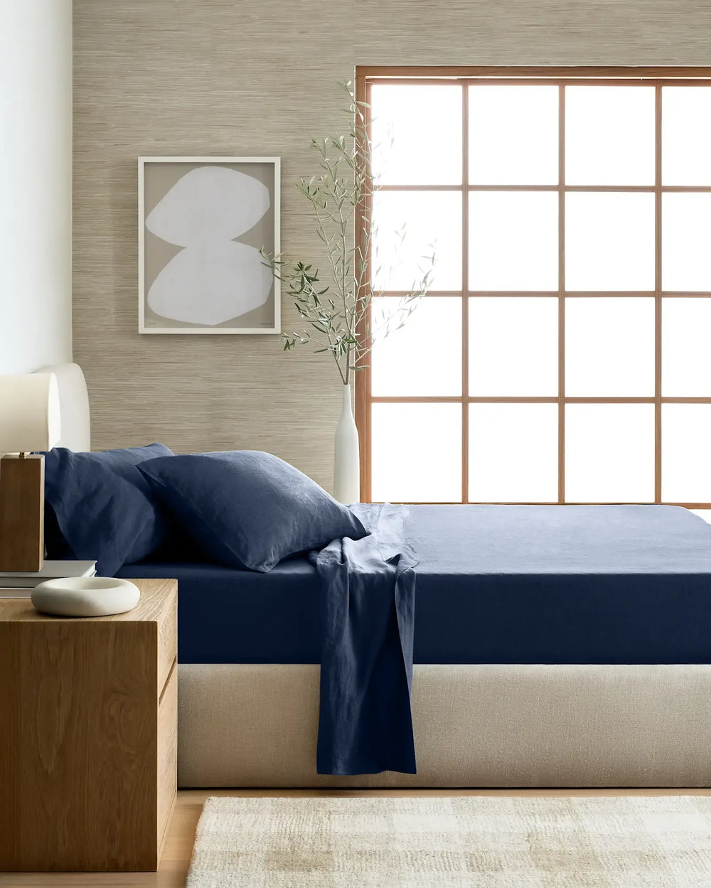 European Linen Sheet Set with Flat Sheet