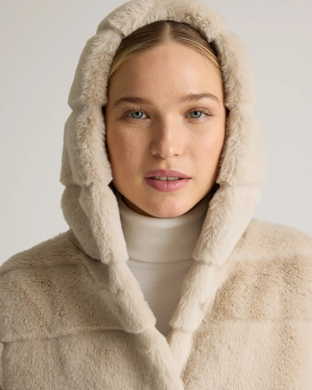 Hooded Faux Fur Jacket
