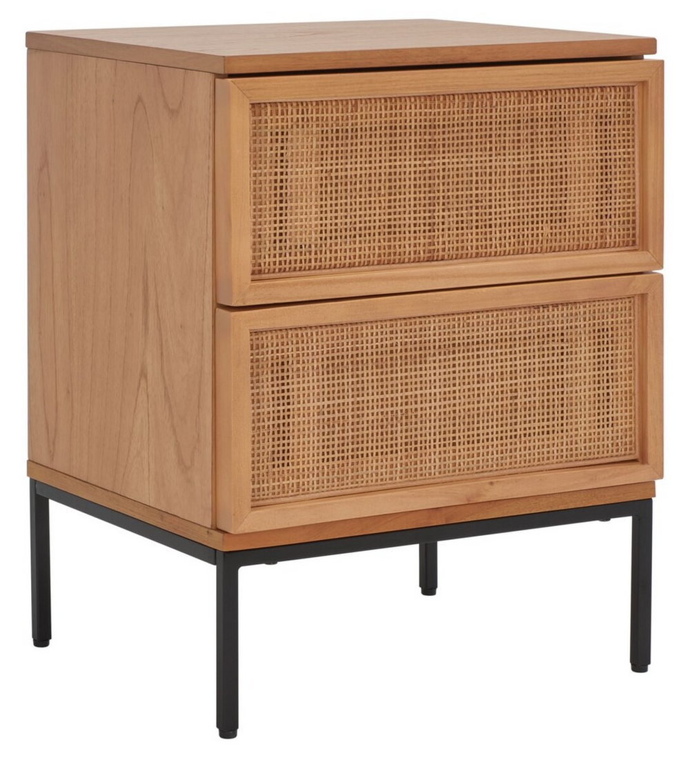 Zadie 2 Drawer Rattan Nightstand