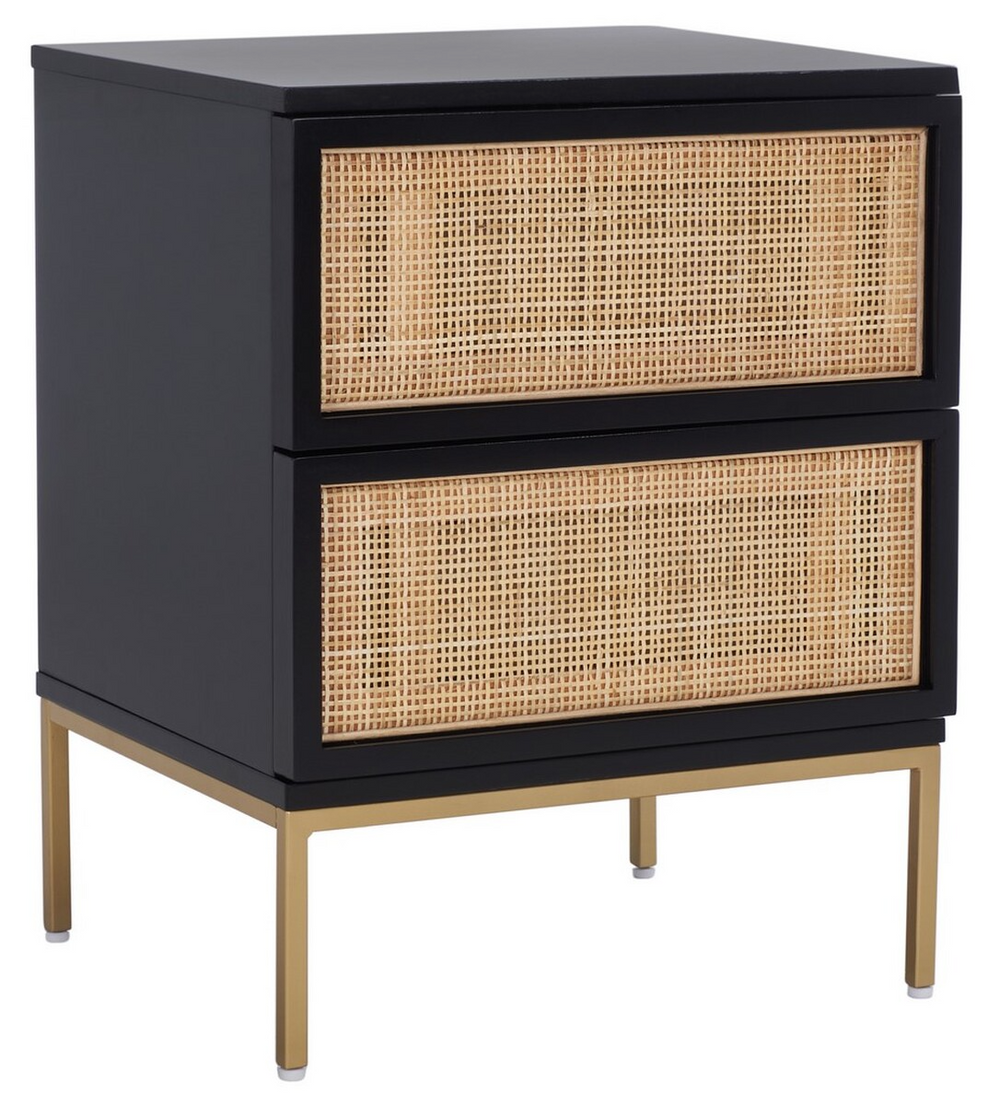 Zadie 2 Drawer Rattan Nightstand
