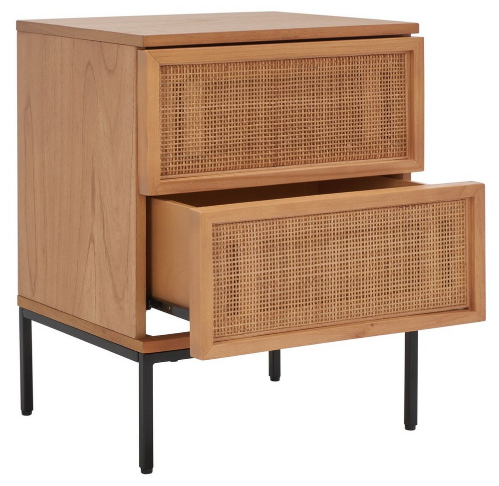 Zadie 2 Drawer Rattan Nightstand