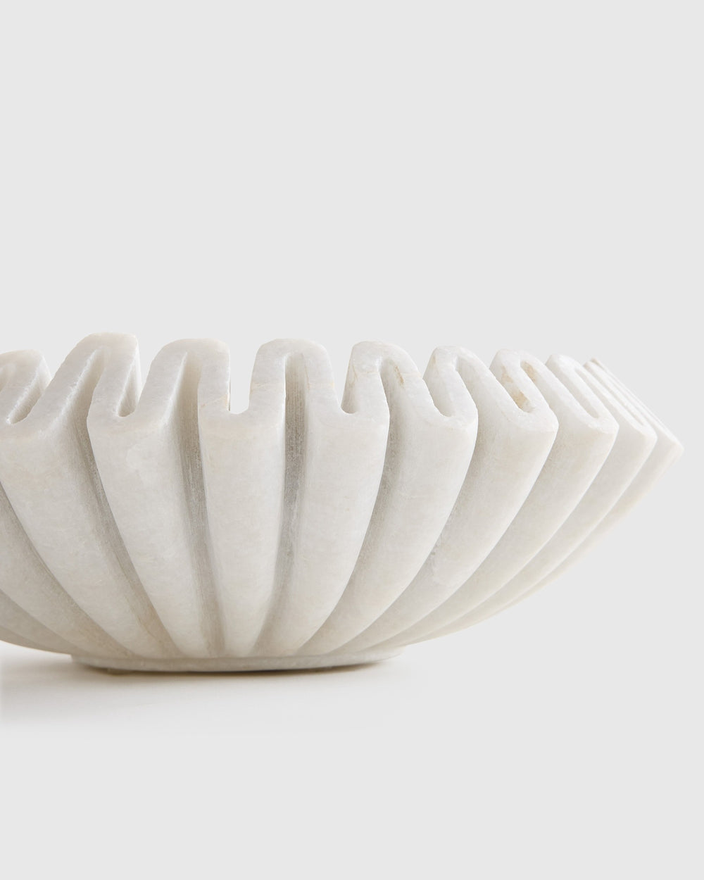Handcrafted Fluted Marble Decorative Bowl