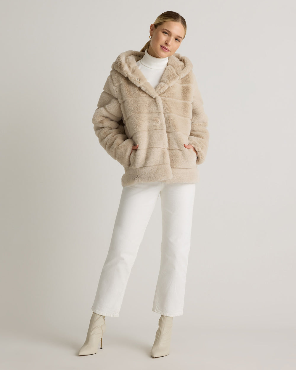 Hooded Faux Fur Jacket