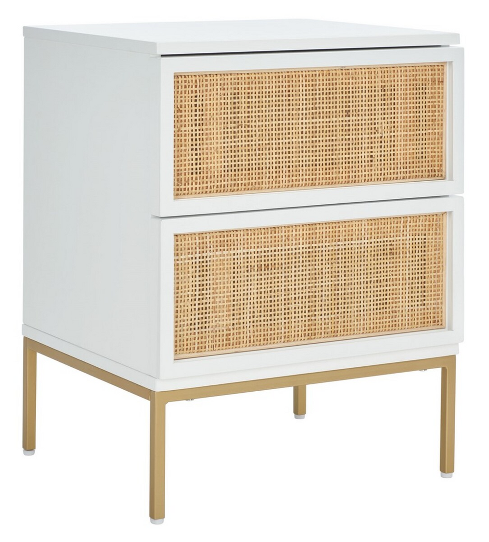 Zadie 2 Drawer Rattan Nightstand